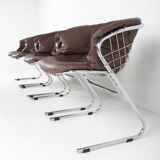 Set of 4 Flynn chairs by Gastone Rinaldi, Italy circa 1970