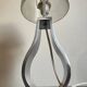 Lampe pied metal avec abat jour en verre épais