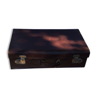 Old leather suitcase