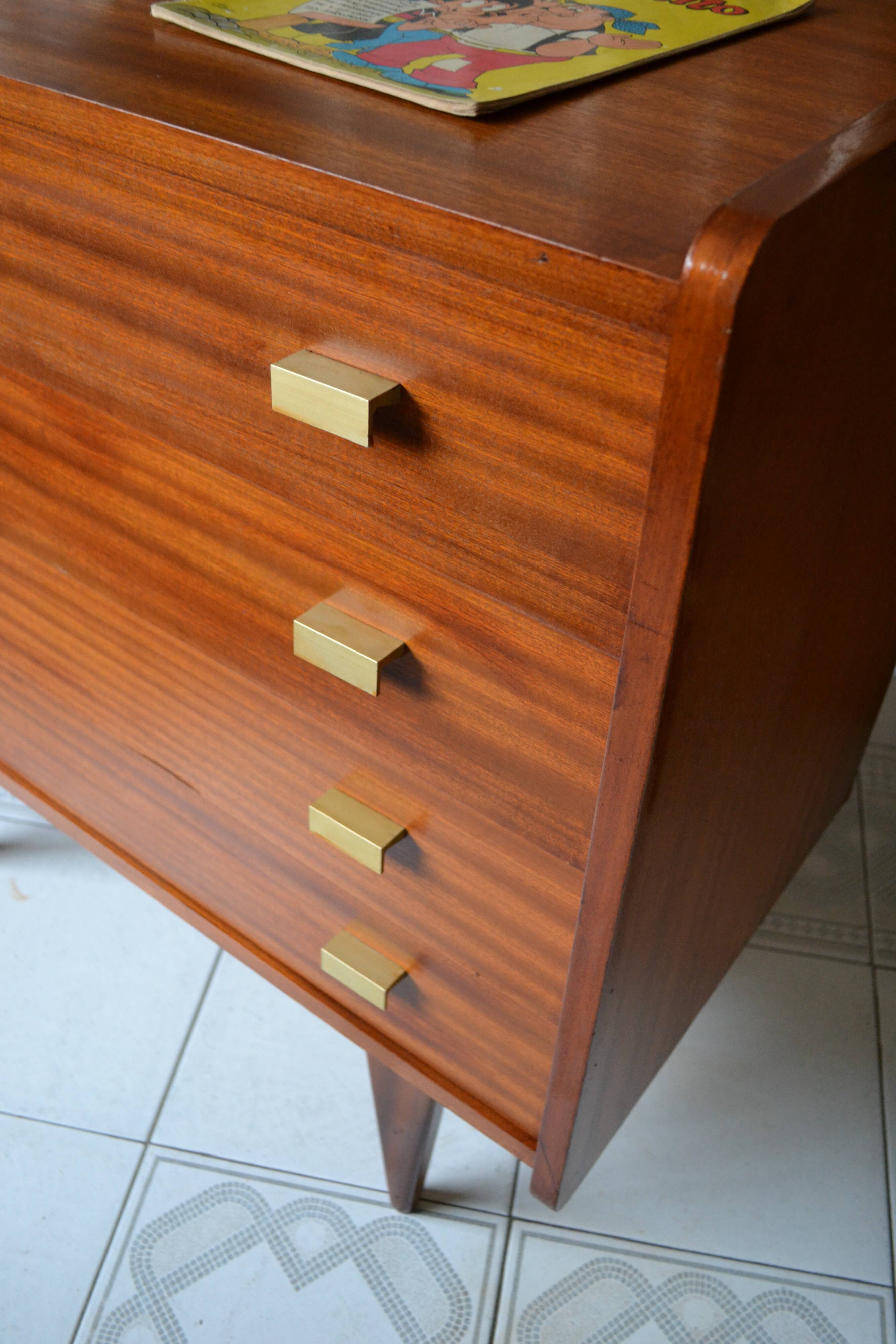 Commode années 60 façade inclinée