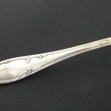 12 cake forks and a silver metal server.