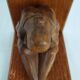 Vintage wooden bookends weeping Buddha