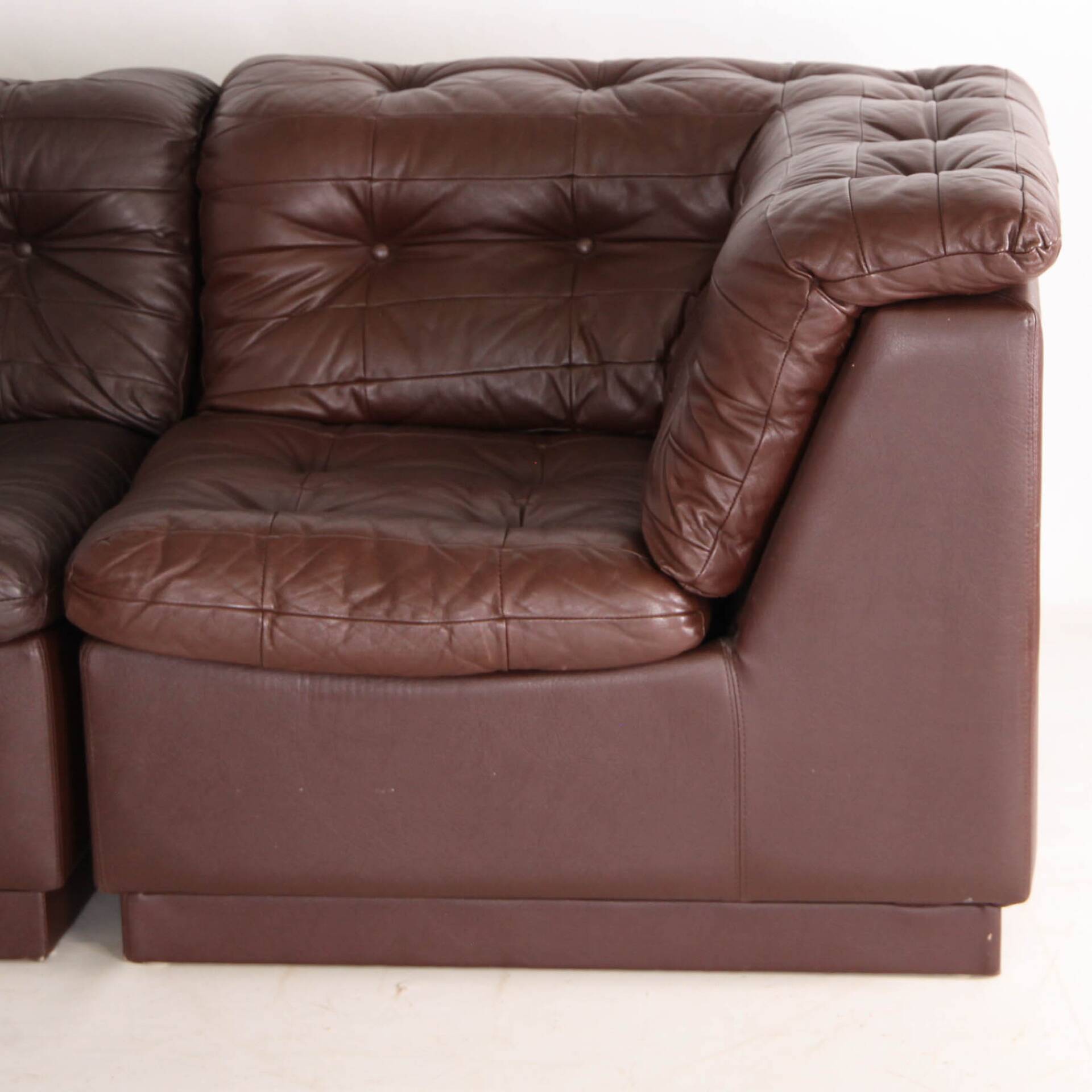 Modular leather sofa