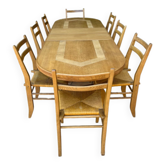 Table and chairs Ardennes by Guillerme et Chambron