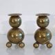 Pair of Scandinavian brass candlesticks from Gusum 1970