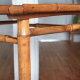 Bamboo and wood side table - art nouveau