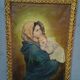 Oil painting on canvas Virgin and Child portrait 1940 - 102/72cm