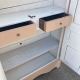 Painted cupboard made of solid wood