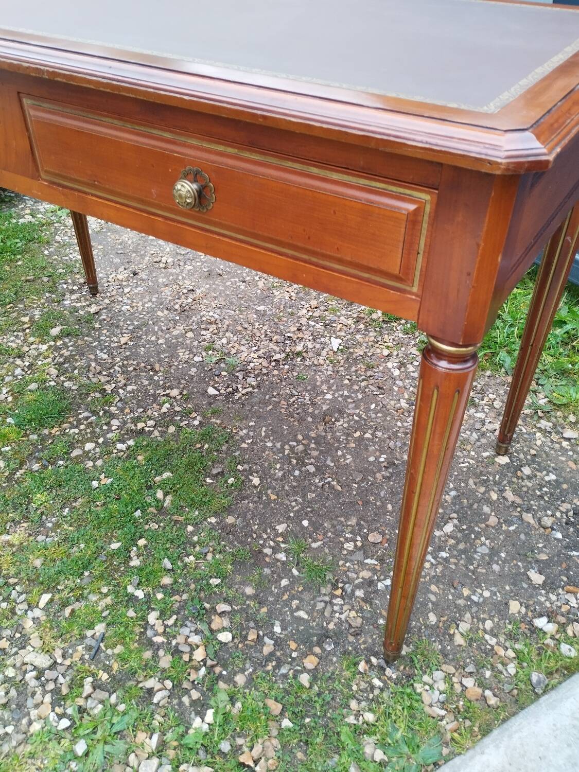 Bureau plat ancien style louis xvi