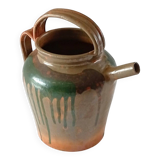 Glazed stoneware jug with drips