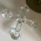 Glass candle holder Pukeberg Staffan Gellerstedt Sweden 1970s