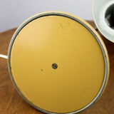 Adjustable Desk Lamp in Blue and Sand Painted Metal and Chrome-Plated Spiral Arm, 1970s, Set of 2