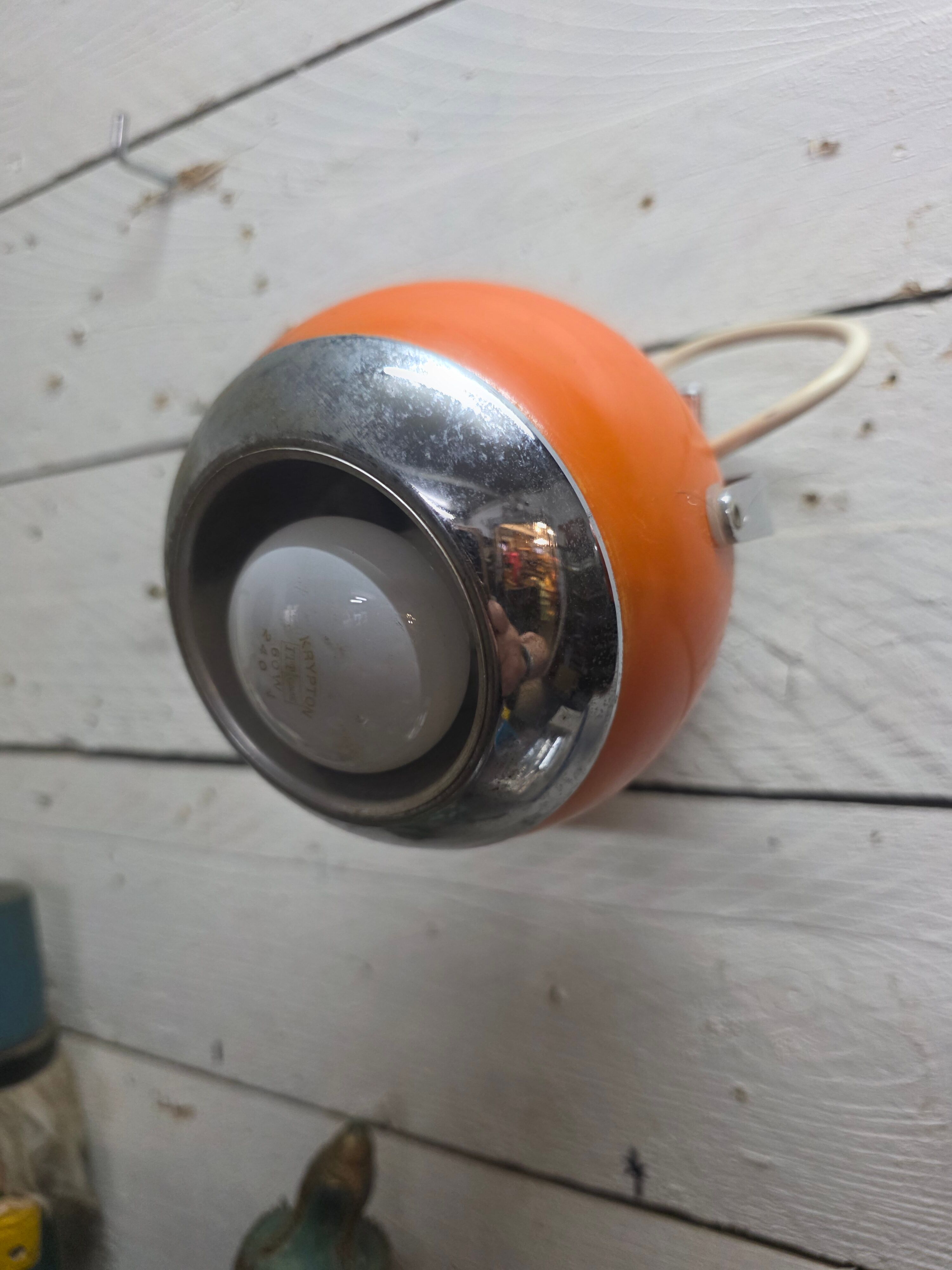Pair of vintage 70s eyeball wall lights.