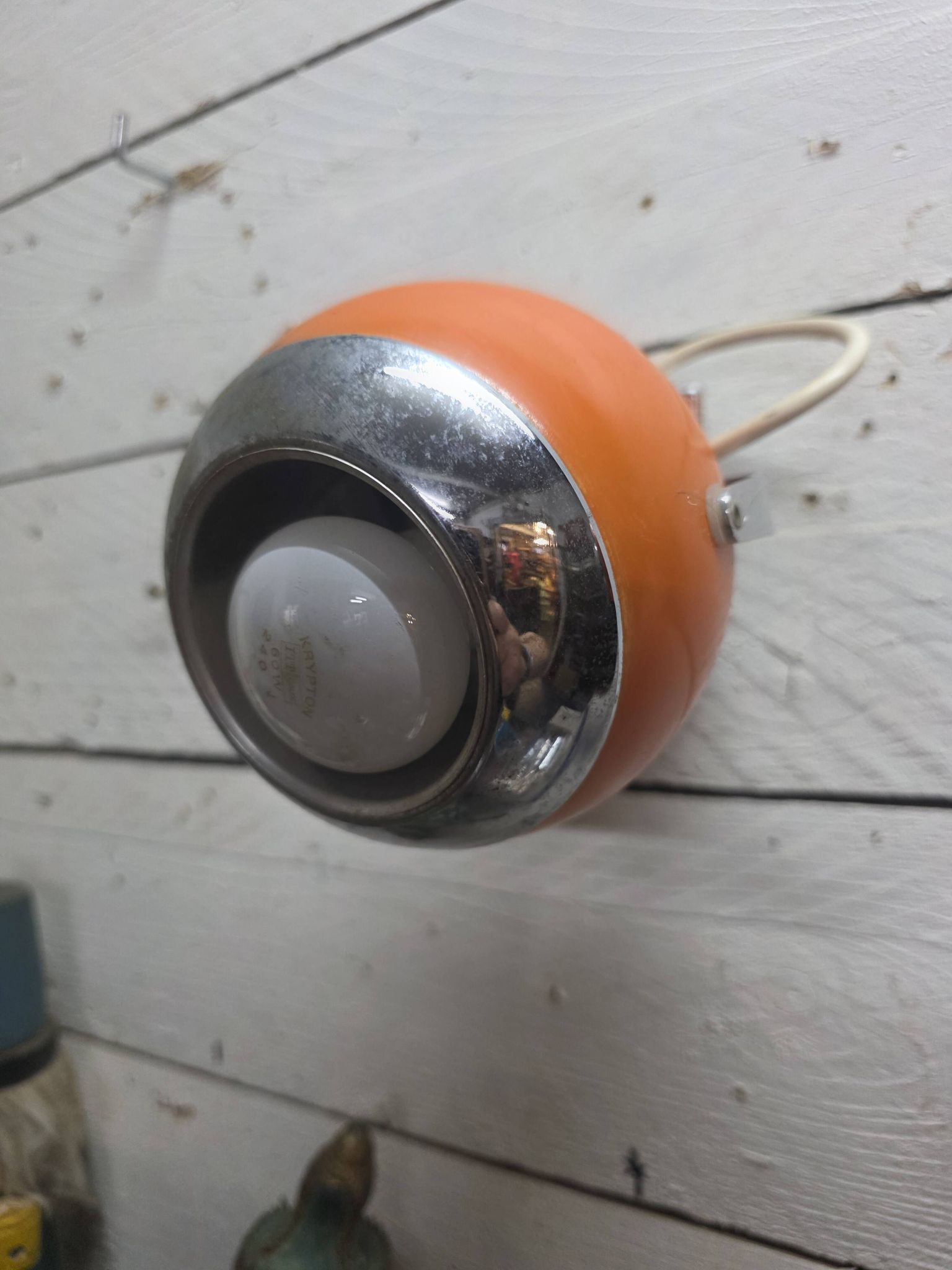 Paire d'appliques vintage eyeball des années 70