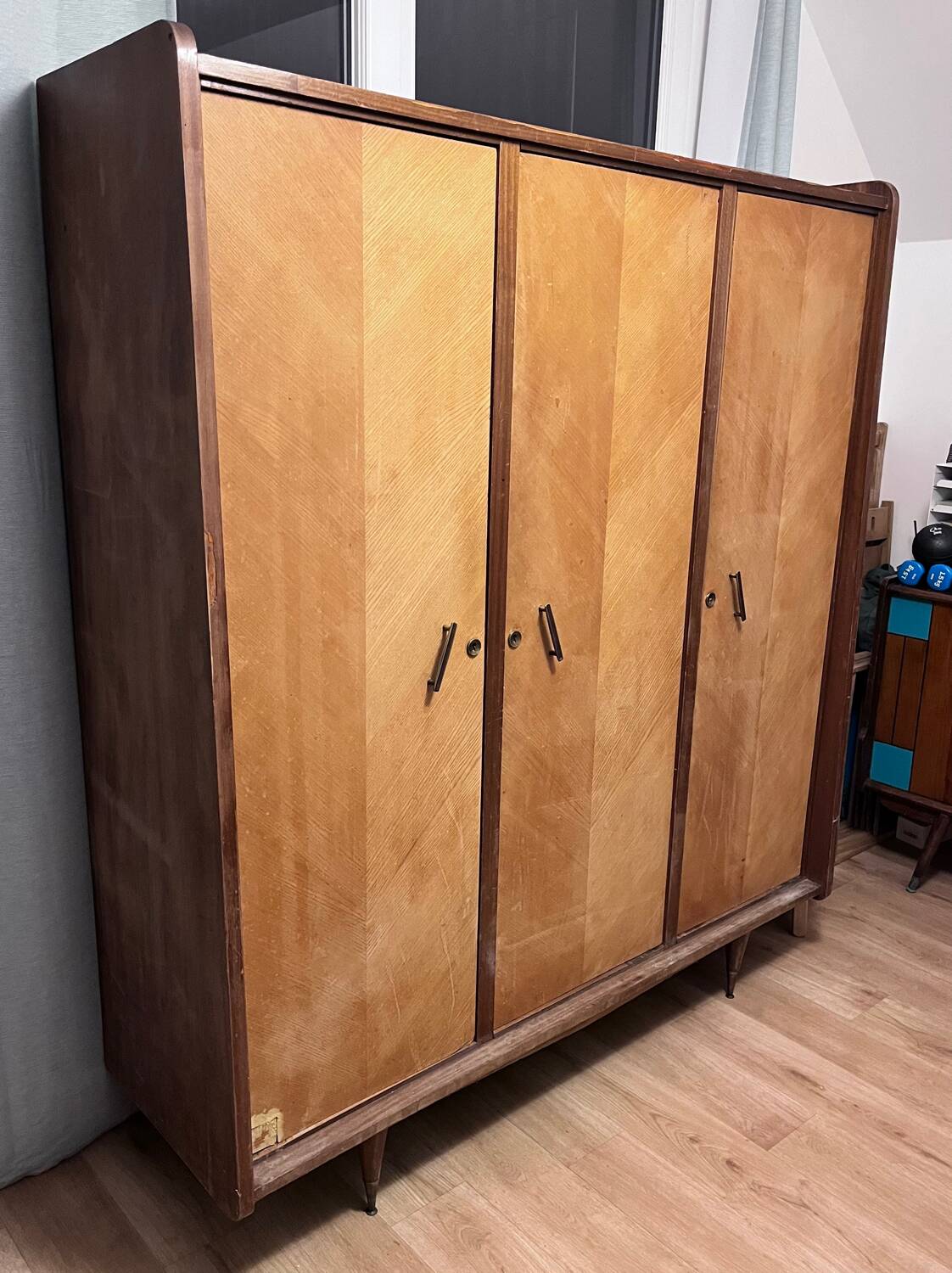 1960s wooden wardrobe