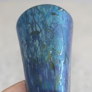 Vase in iridescent Glass Art new of PEACKOCK