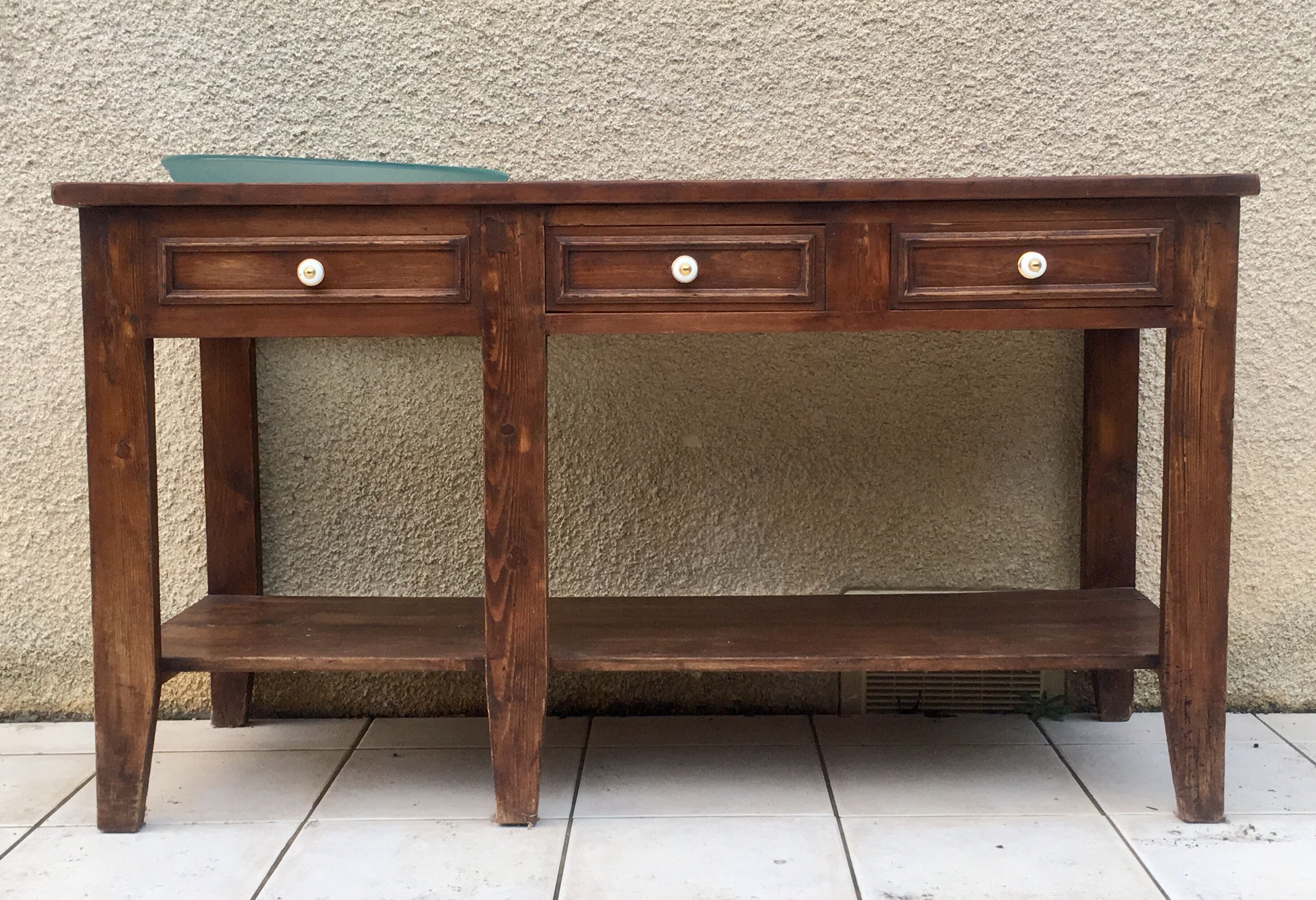 Old solid wood counter