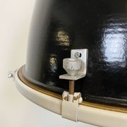 Black industrial factory lamp with clear glass cover from elektrosvit