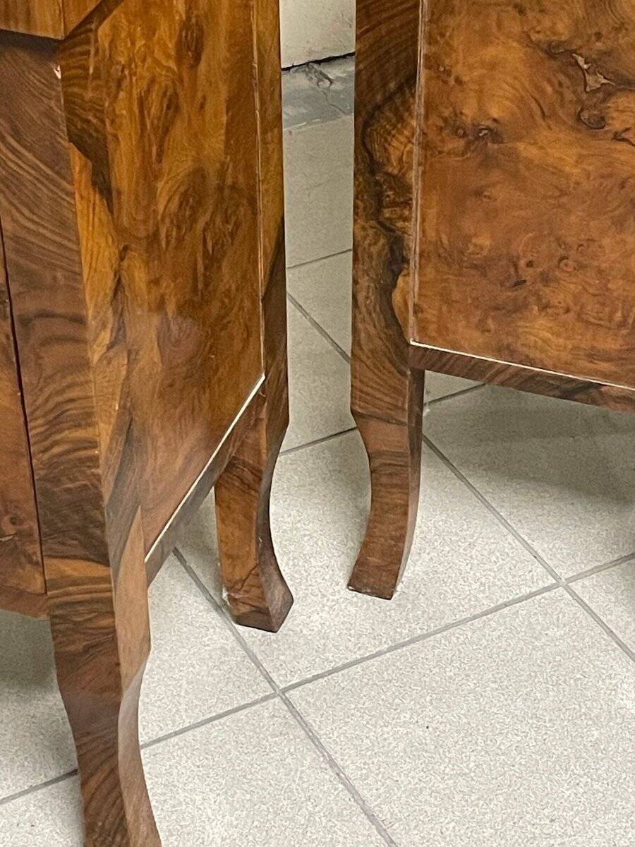Comodini grandi Art Déco, Italia, anni '30, set di 2