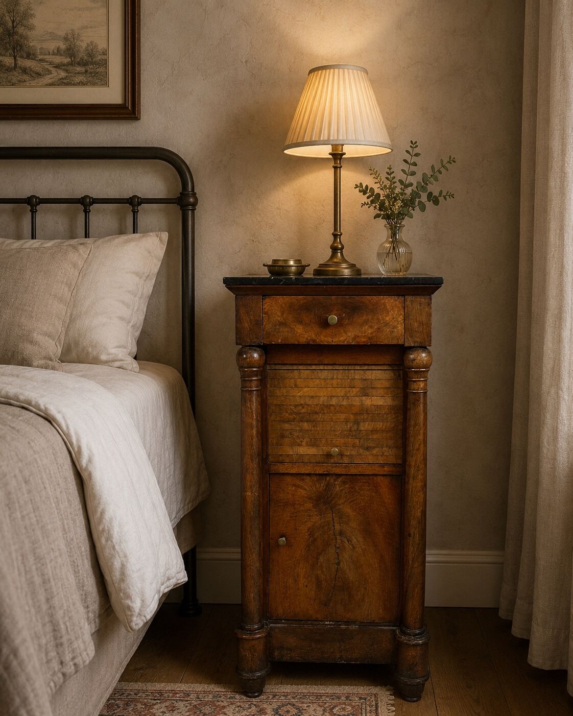Empire period bedside table
