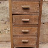 Old bedside table with 4 drawers in Burmese teak