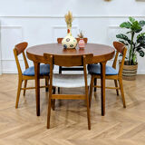 Round Scandinavian table with extensions