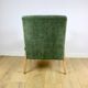 Fauteuil classique en bois clair structurel vert olive