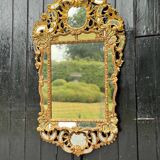 Baroque style mirror in carved and gilded wood, Austro-Hungarian Empire, early 19th century