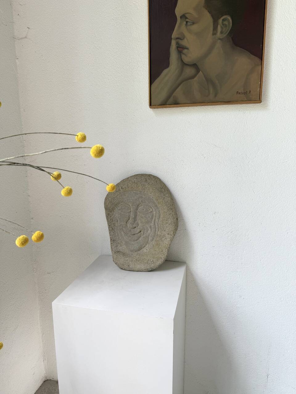 Stone sculpture 1950 face