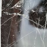 Pompadour fireplace with black marble modillions