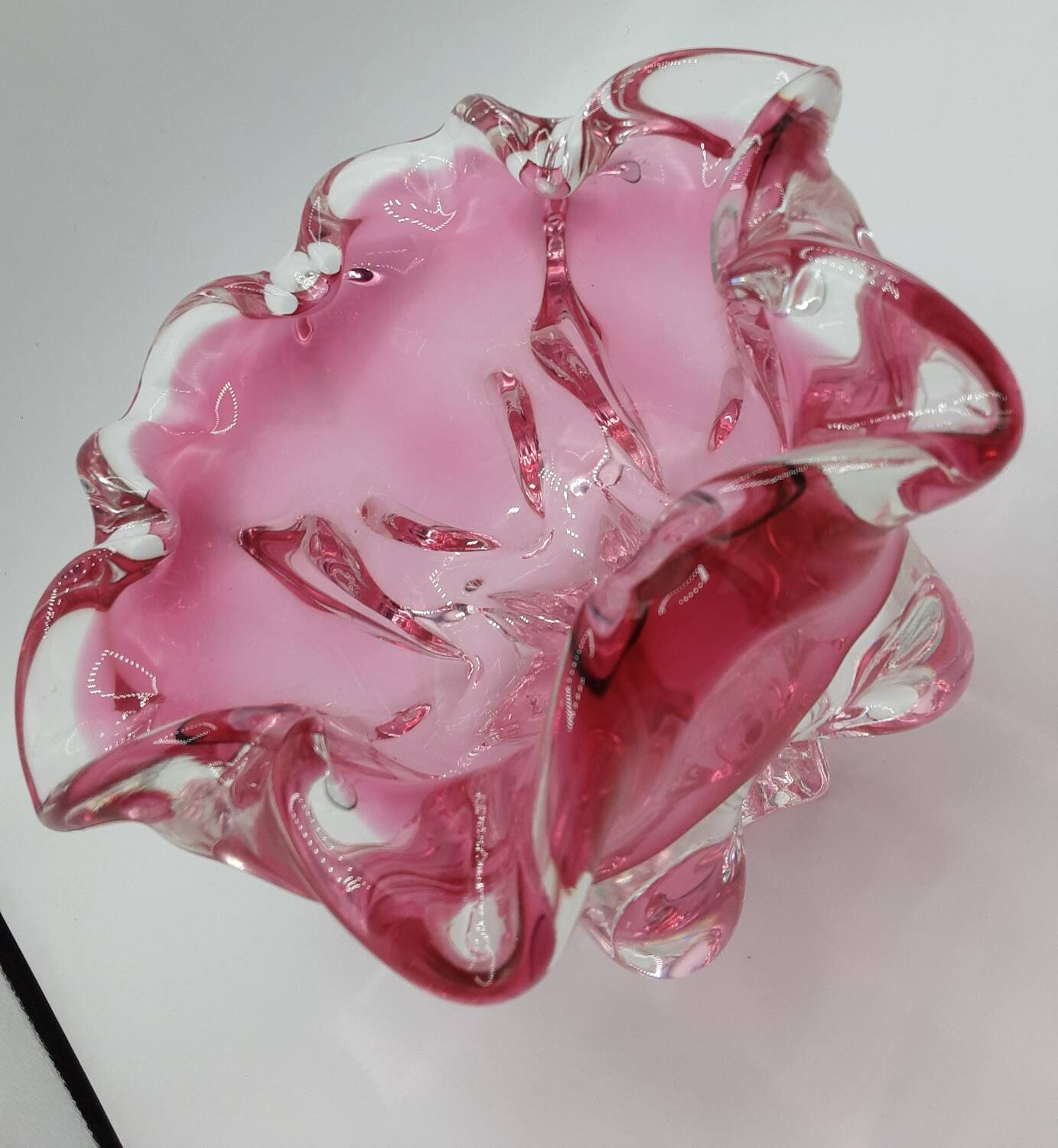 Art glass bowl from the 1960s, by Joseph Hospadka - Chribska Glassworks