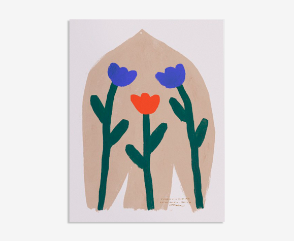 Affiche murale oiseau et fleurs 30cm*40cm