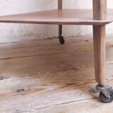 Table served legs compass with wheels 1950s