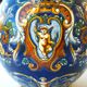 Large pitcher vase, Gien earthenware, Renaissance model, 1940s/50s.