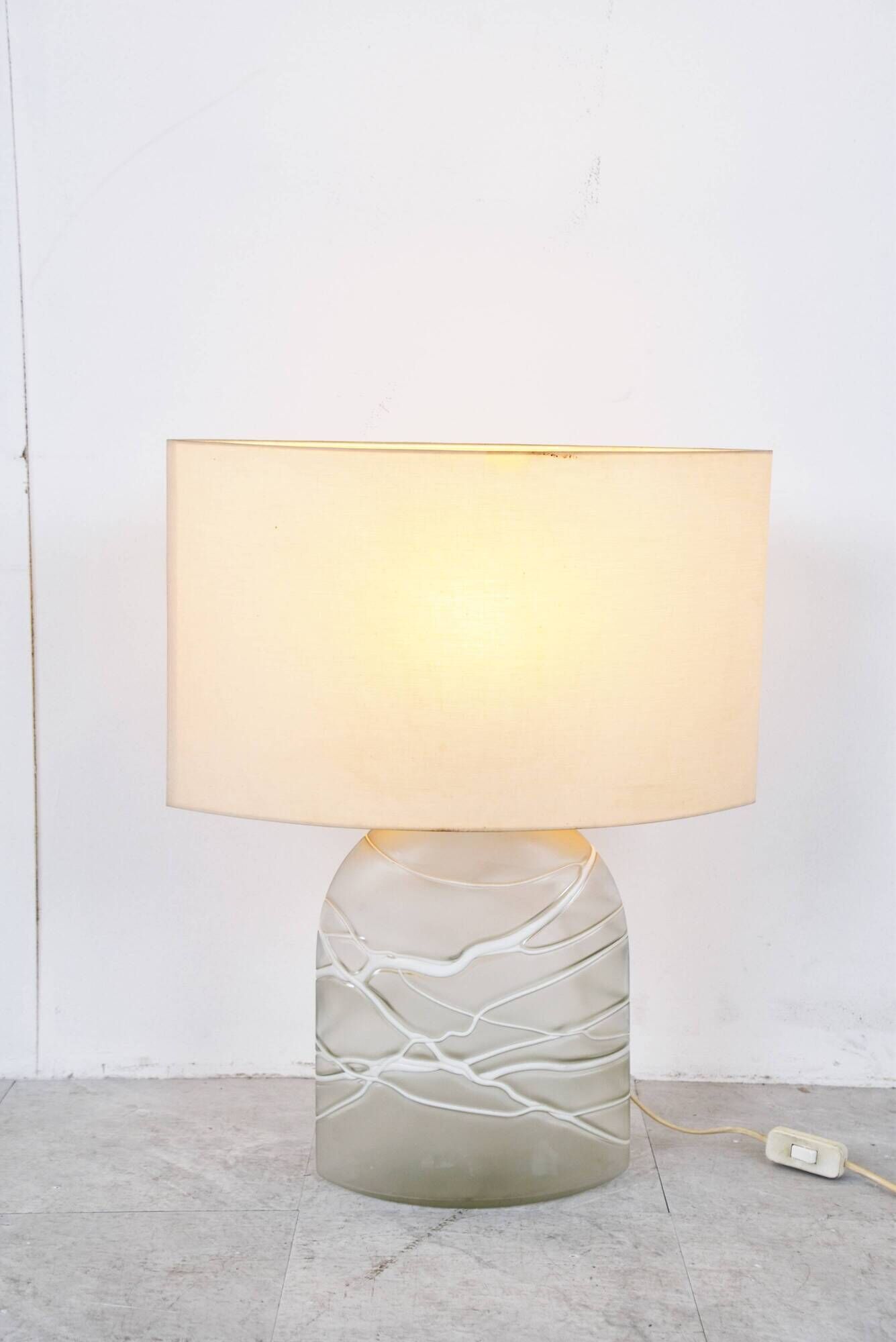 Glass table lamp by Peil and Putzler, 1960s