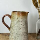 Glazed stoneware pitcher