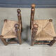 Chaises pour enfants brutalistes de Charles Dudouyt (attribuées), ensemble de 2, années 1960.