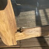 Mirror with irregular wood