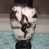 Vase en verre multicouche art déco