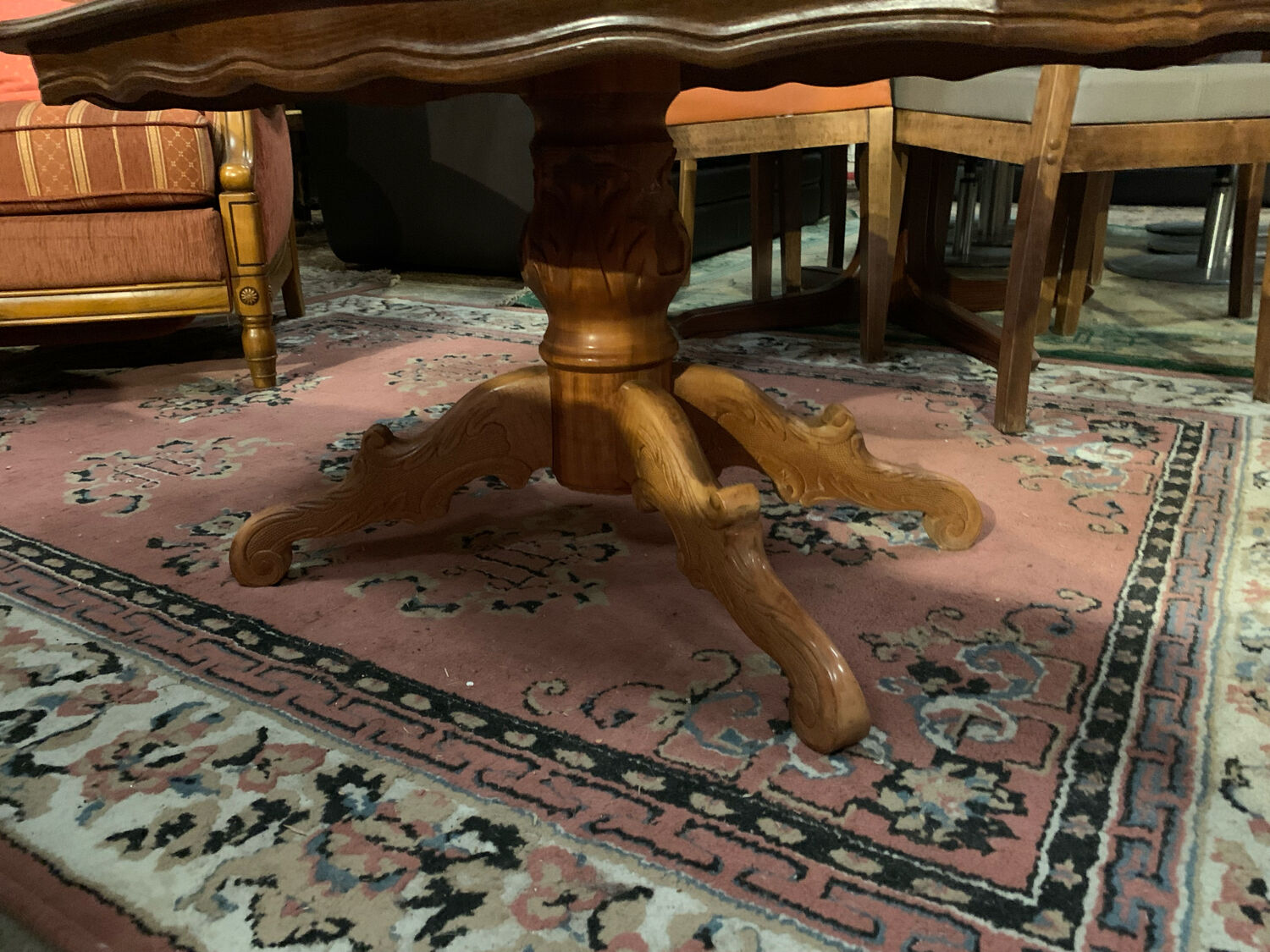 Inlaid violin coffee table