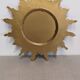 XL witch's eye sun mirror in gilded metal, Italy circa 1970