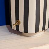 Ecru and black Hepburn sandstone lamp