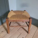 40s wooden and straw stool