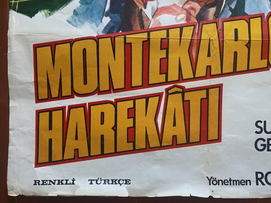 Original cinema poster "Mission Monte-Carlo Yours sincerely" Roger Moore 1974