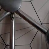 Vintage aluminum wall coat rack.