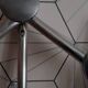 Vintage aluminum wall coat rack.