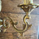 Paire d’appliques double feu anciennes en bronze- art nouveau