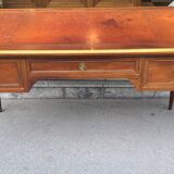 Flat mahogany desk in louis XVI style