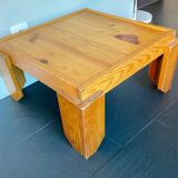 Table basse vintage pin massif
