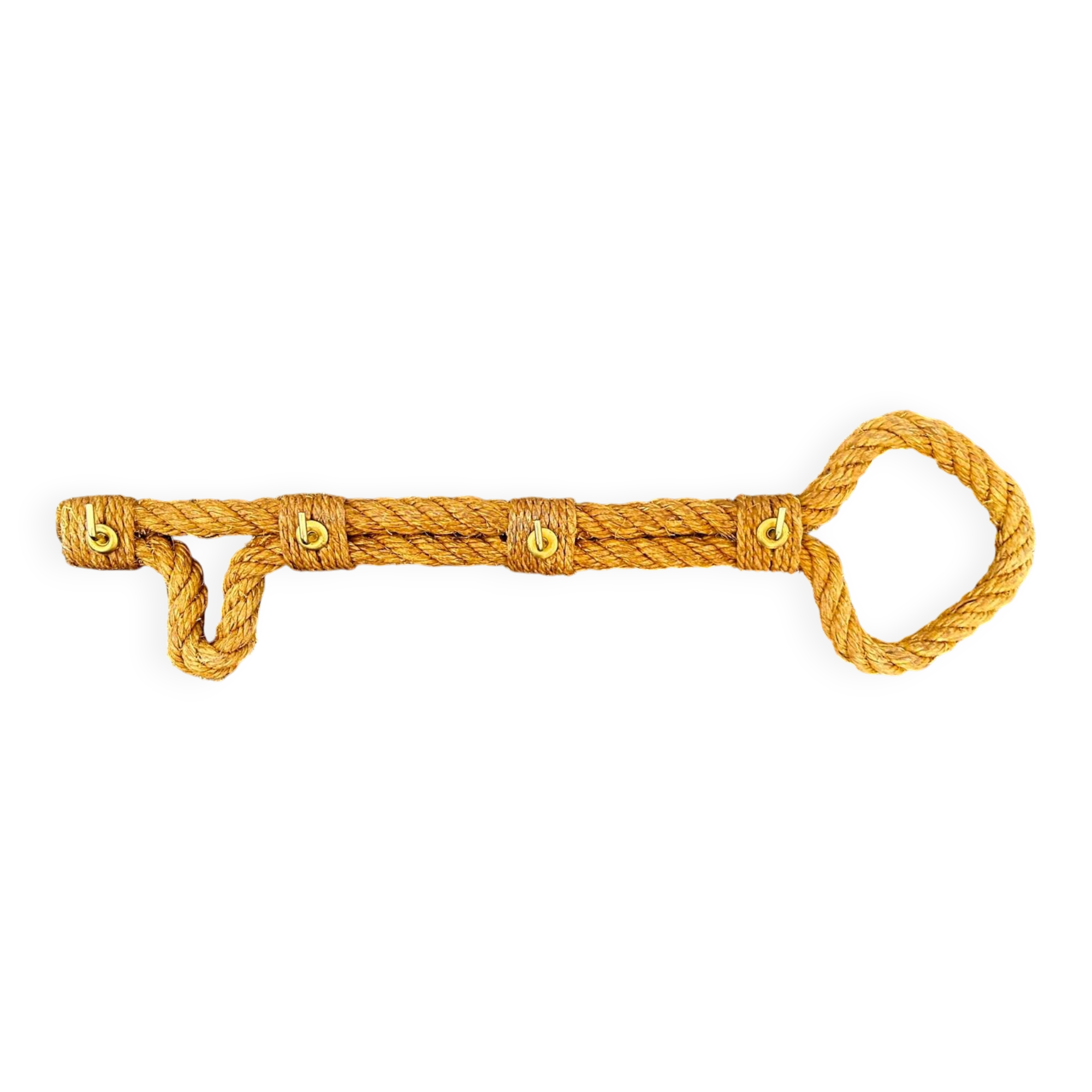 Vintage rope coat hook by designers Audoux Minet